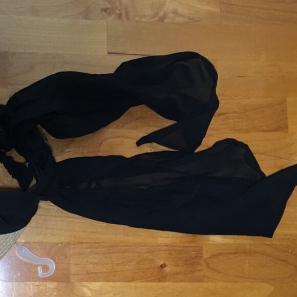 Vince Camuto Straw Visor with Black Bow NWT - Picture 2 of 5